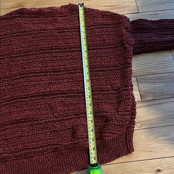 Tribal Burgundy Knit Crew Neck Sweater - Picture 7 of 8